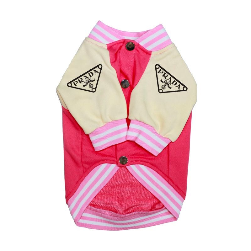 Milano Pink Luxe Varsity Jacket